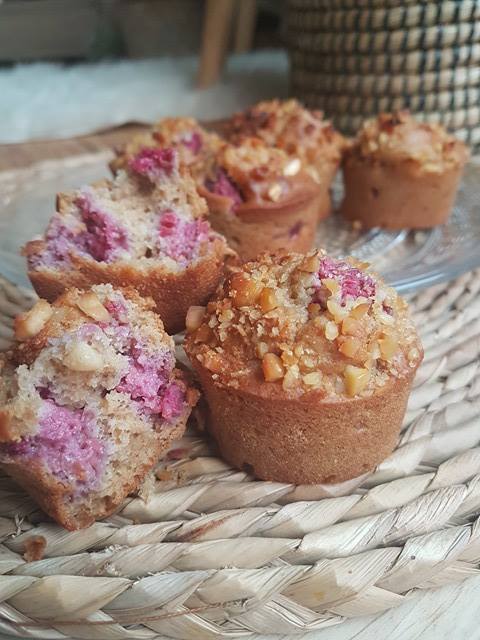 Muffins Moelleux Framboises/noix De Cajou Ou Framboises/amandes Sans ...