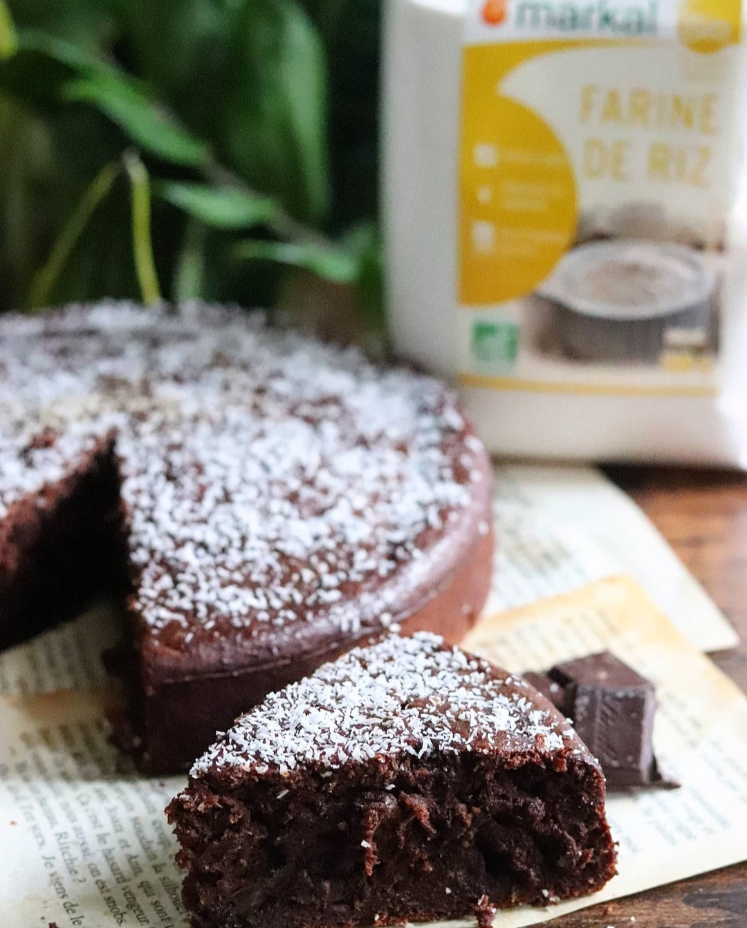 Gâteau Moelleux Chocolat, Banane, Coco. Vegan, Sans Gluten Et Peu Sucré ...