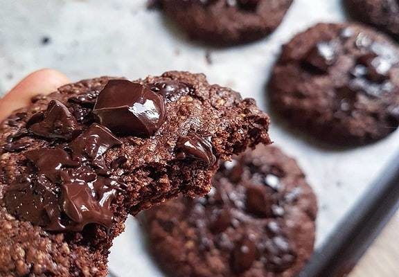 Cookies healthy tout choco aux flocons d’avoine