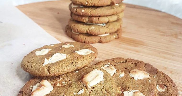 Cookies au thé matcha et chocolat blanc sains et sans gluten