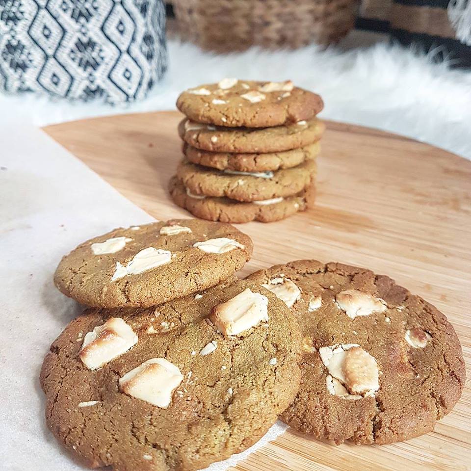 Cookies au thé matcha et chocolat blanc sains et sans gluten