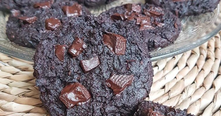 Brownies cookies healthy très chocolat (sans matières grasses ajoutées, sans farine, vegan)