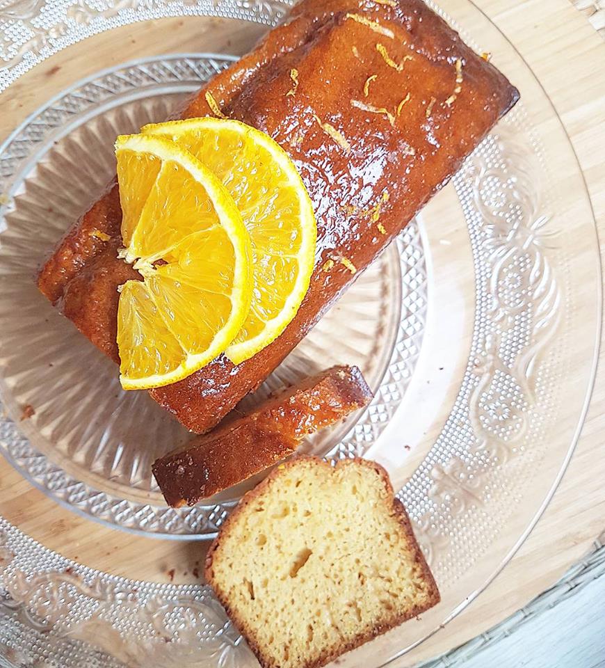 Cake à la marmelade d’orange, miel et huile d’olive (sans sucres ajoutés et sans beurre)