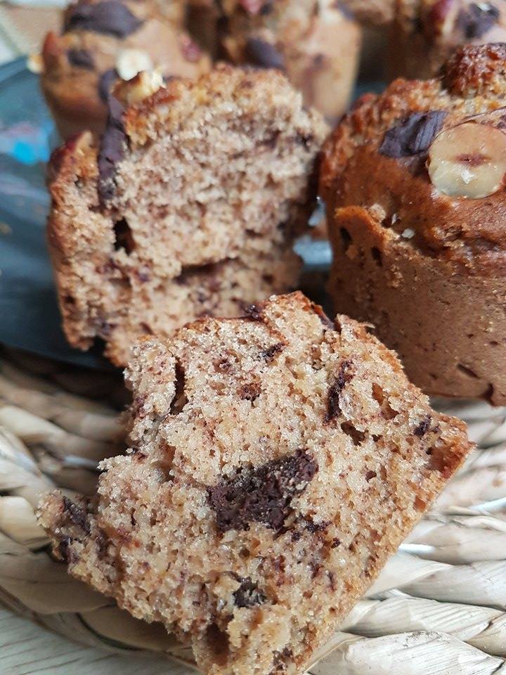 Muffins Vegan à La Noisette, Sarrasin Et Chocolat Noir, Sans Sucres Ni ...