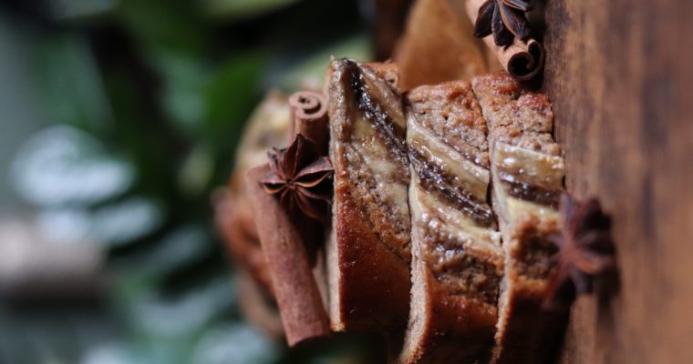 Banana bread vegan façon pain d’épices (épicé ou nature), sans MG ajoutées