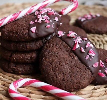 Peppermint Cookies ou cookies de Noël chocolat et menthe poivrée (vegan et healthy)