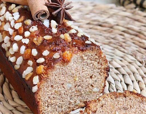 Pain d’épices au miel et écorces d »oranges confites (sans sucres ajoutés, sans matières grasses)