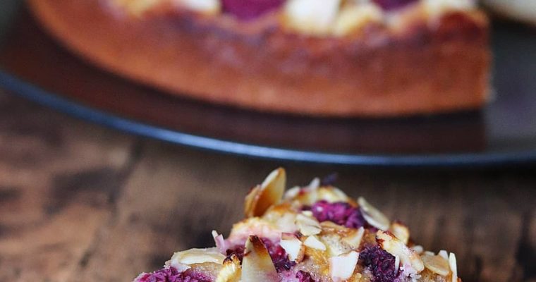 Moelleux amande et framboises (sans sucres ni matières grasses ajoutées, option sans gluten)