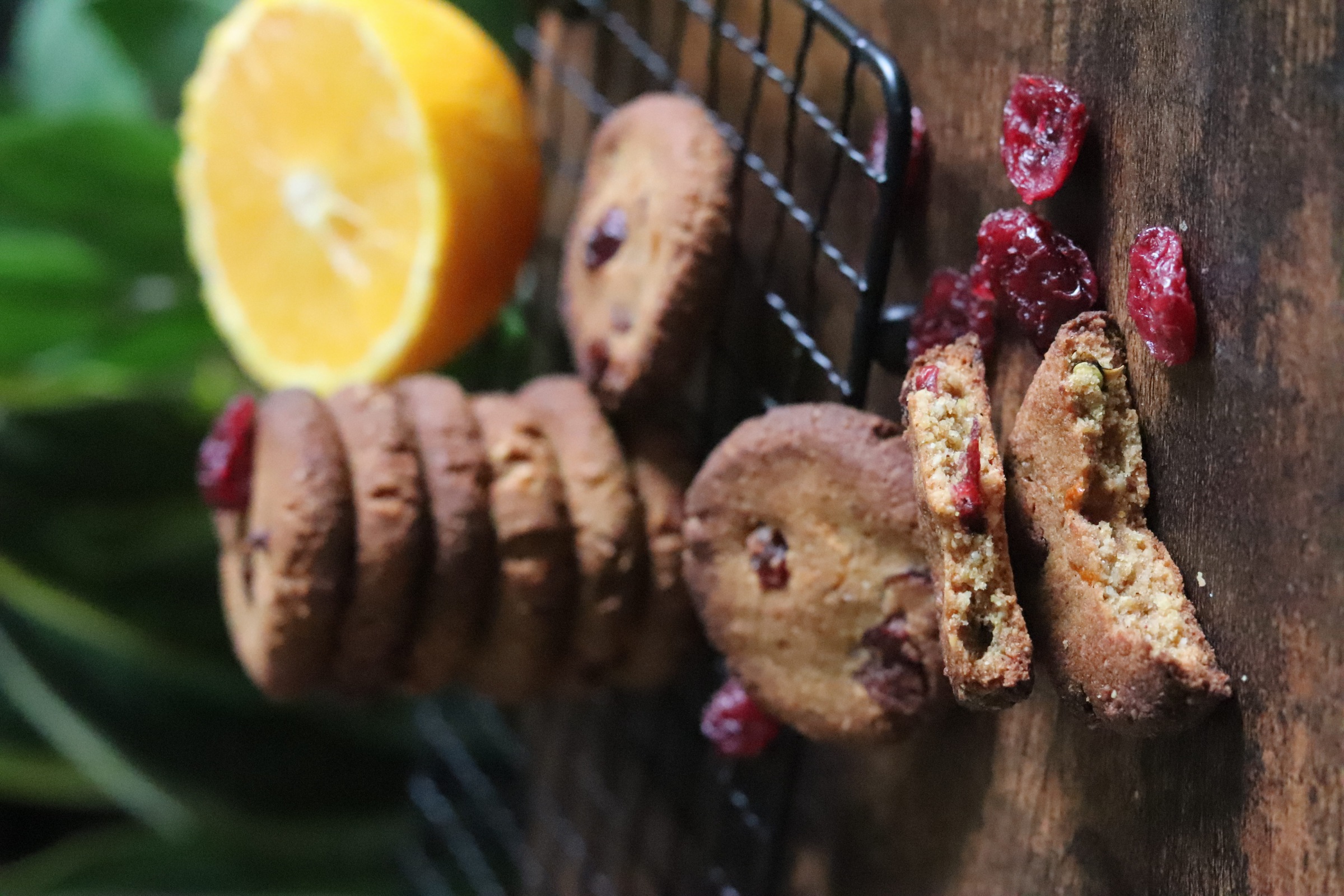 Cookies vegan et sans gluten orange, cranberries, cannelle et gingembre