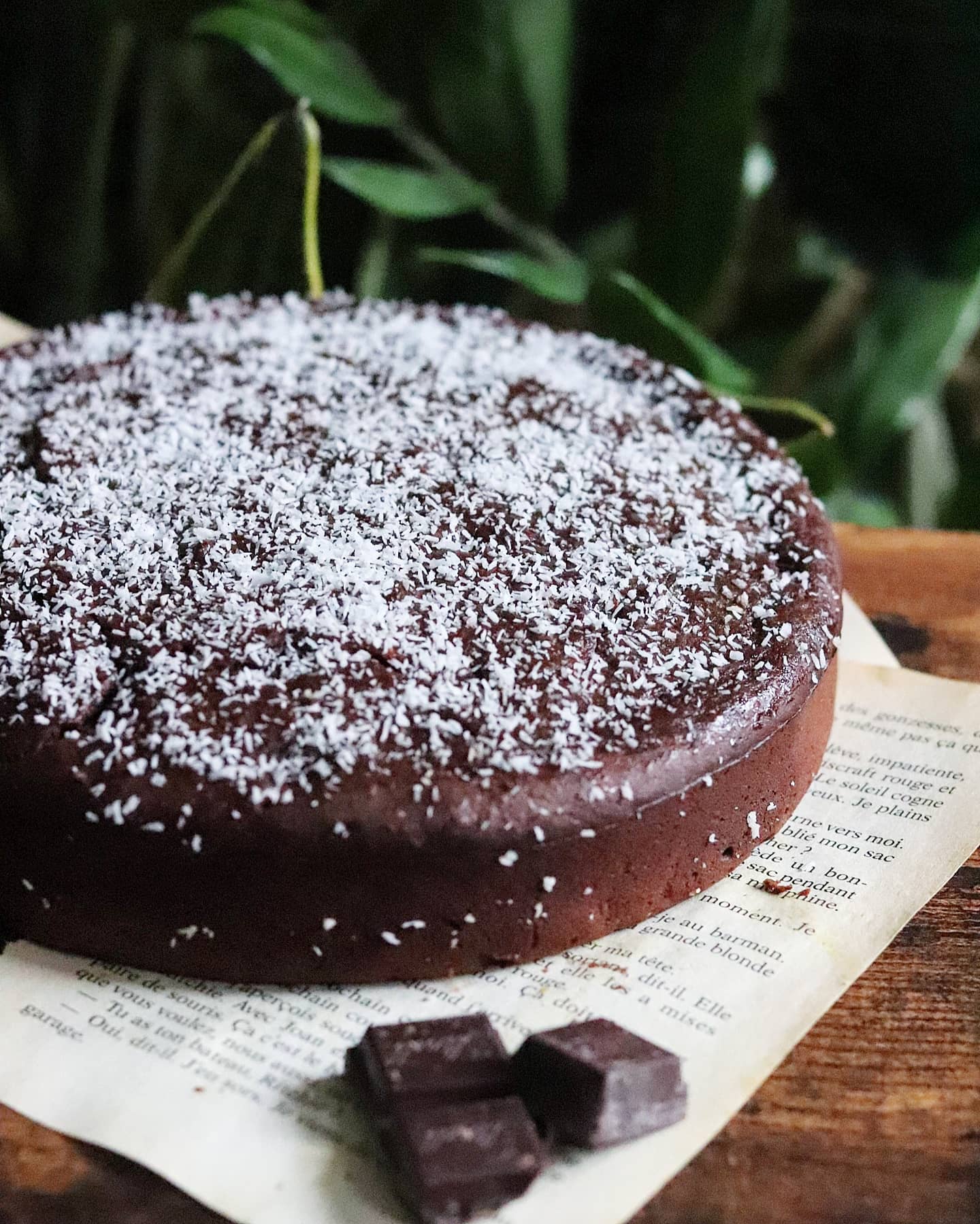 Gâteau Moelleux Chocolat, Banane, Coco. Vegan, Sans Gluten Et Peu Sucré ...